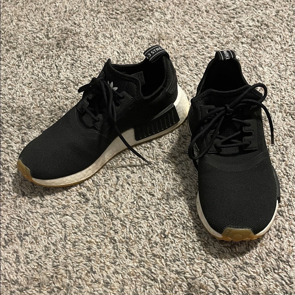 Adidas Men's Black and White NMD Sneakers
